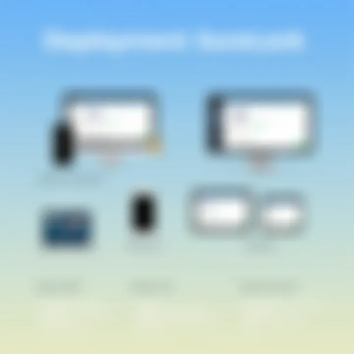 Deployment Options for 42Gears SureLock Visual representation of SureLock's deployment options across different devices