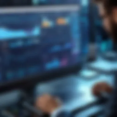 Professional Data Analysis from Dispatch Apps Business professionals analyzing data and insights from dispatch applications