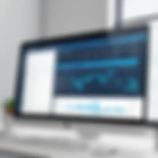 Visual representation of scheduling software interface