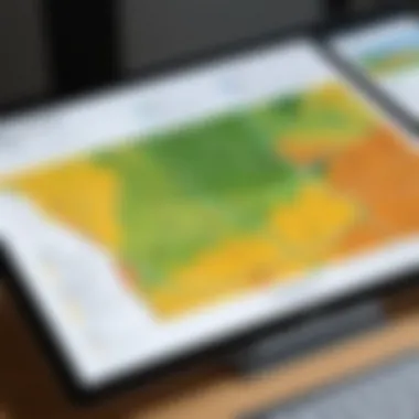 Graphical representation of territory management functionalities in Badger Maps