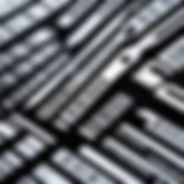 Tools Labeled with Barcode Tags A close-up view of various tools with barcodes for tracking