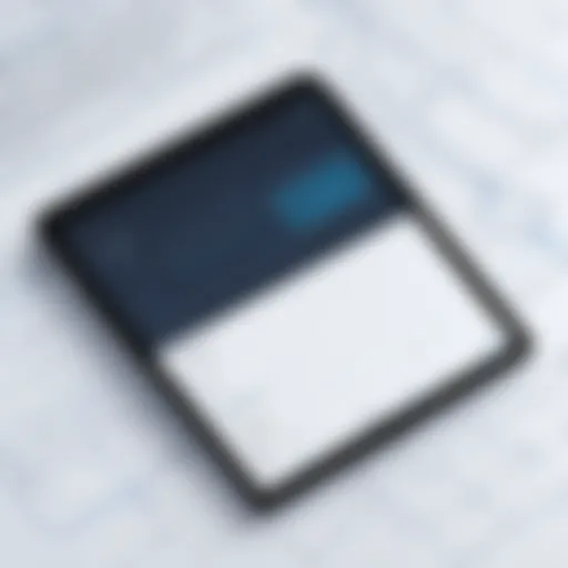 User interface of a drafting app showcasing design features