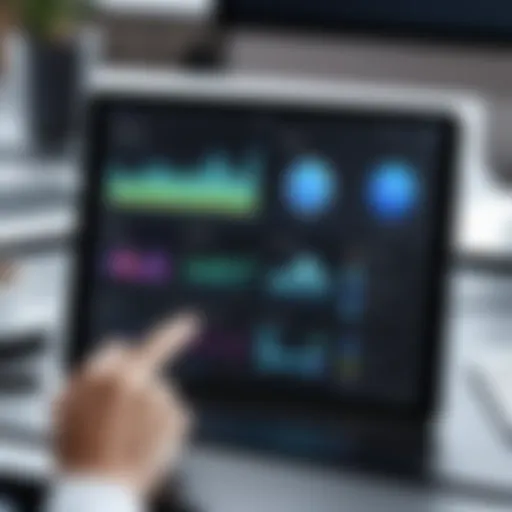 User interface of iPad management software showcasing various features.