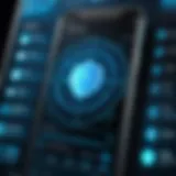 Mobile cybersecurity solution interface