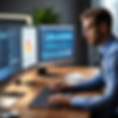 Evaluating Cash Management Software Options Business professionals reviewing software options