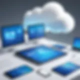 Conceptual illustration of cloud accounting technology