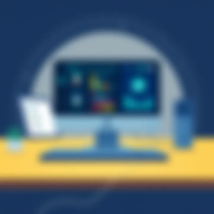 Visual representation of case management software interface