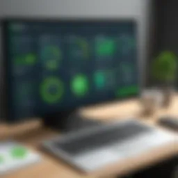 Visual representation of Webroot antivirus dashboard showing key features