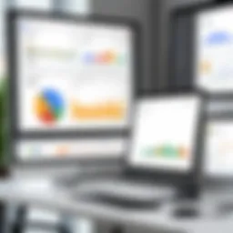 Visual representation of data dashboards showcasing Google Data Studio