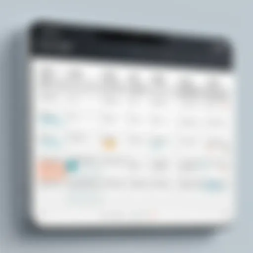Visual representation of a self-scheduling calendar interface showcasing user-friendly design.