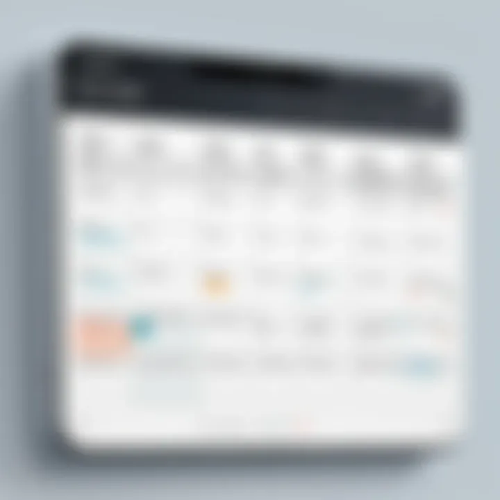 Visual representation of a self-scheduling calendar interface showcasing user-friendly design.