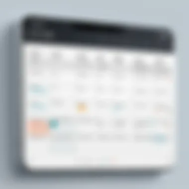 User-Friendly Interface of Self-Scheduling Calendar Visual representation of a self-scheduling calendar interface showcasing user-friendly design.