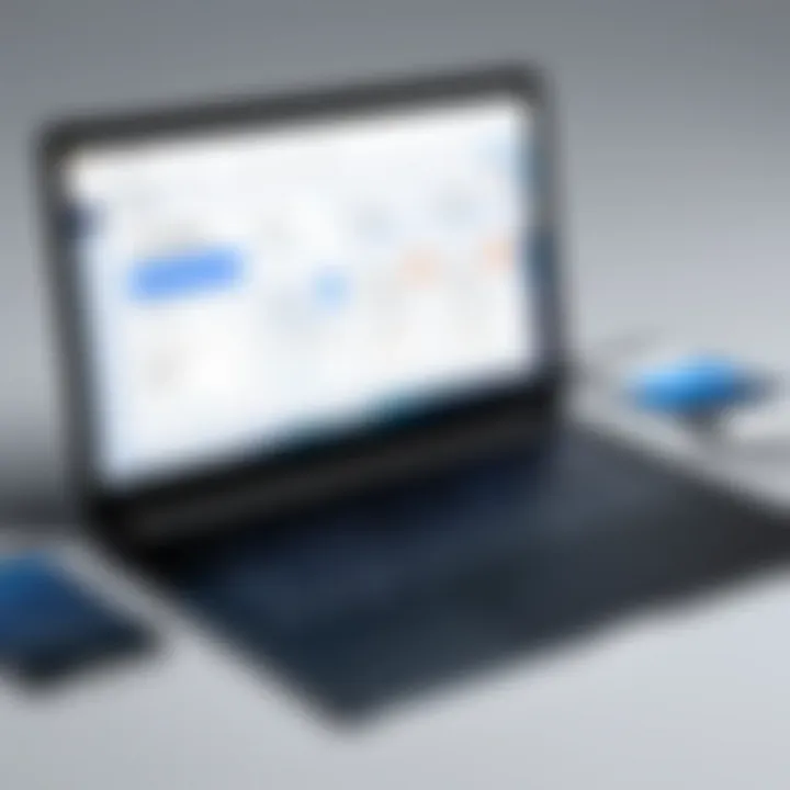 User interface of a drag-and-drop website builder