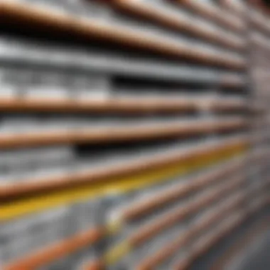An organized inventory shelf with barcode labels