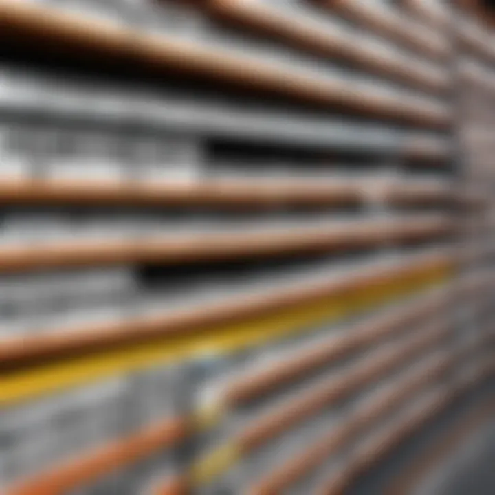 An organized inventory shelf with barcode labels