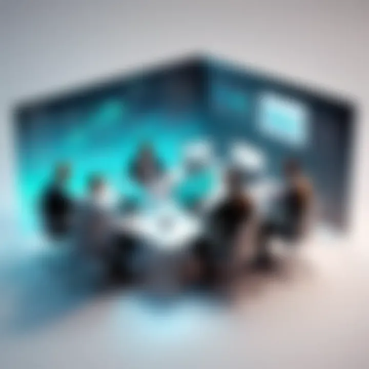 A group of developers collaborating on a web project using alternative software