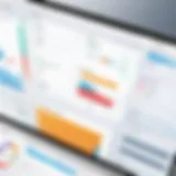 User interface of accounting software highlighting features