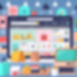 A digital marketplace interface showcasing diverse product categories