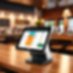 Interface of Clover POS system showcasing restaurant features