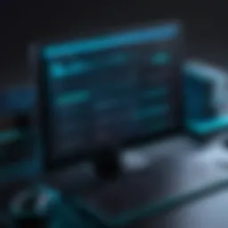 A visual representation of voice command software interface