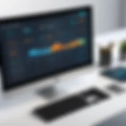 Sophisticated software interface showcasing estimate features