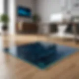 Visual representation of flooring takeoff software interface showcasing key features
