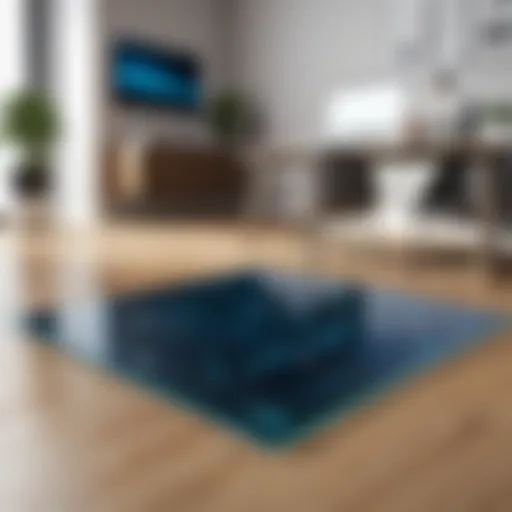 Visual representation of flooring takeoff software interface showcasing key features
