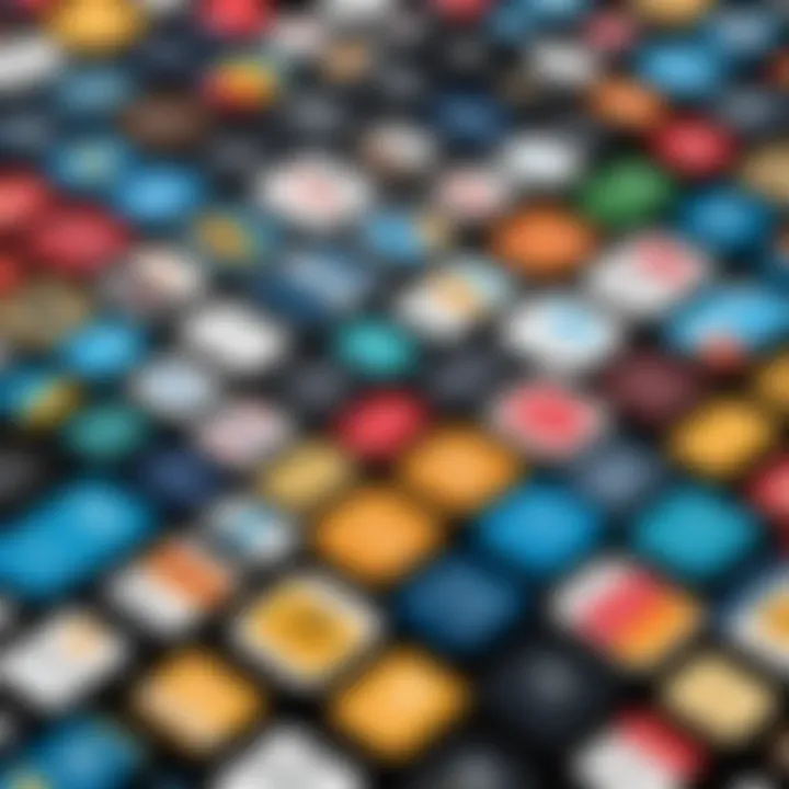 A diverse range of product labels created using free software.