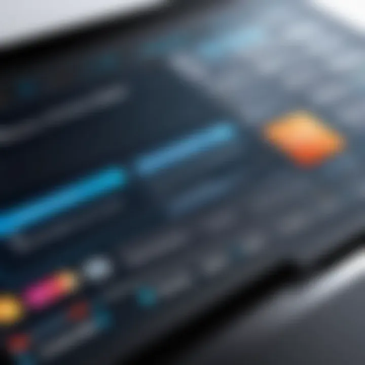 Close-up of a software interface for label design showcasing various templates.