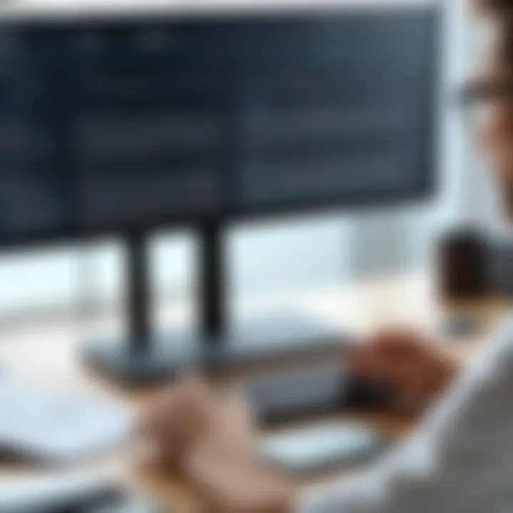 User reviewing regulatory compliance features in software