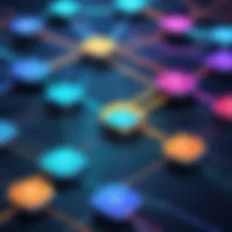 A vibrant network diagram representing collaborative software solutions