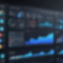 Illustration of social media analytics dashboard showcasing various metrics