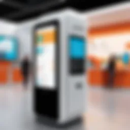 Interactive kiosk showcasing the Fully Kiosk App features