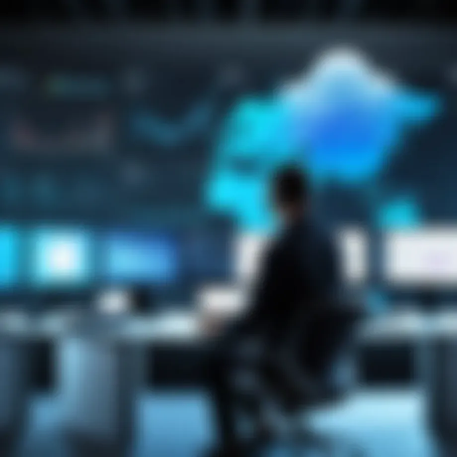 A modern cloud contact center interface showcasing real-time analytics