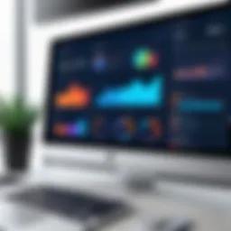 Visualization of CRM software dashboard showcasing data analytics