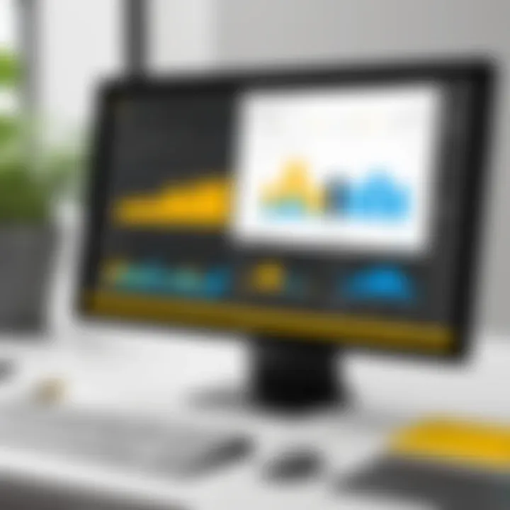 User interface showcasing Power BI Desktop features