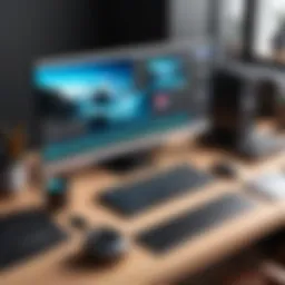 Creative workspace showcasing digital tools for artists