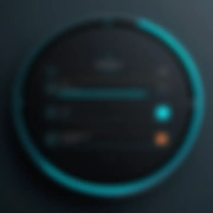 Visual representation of the dot loop login interface