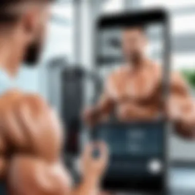 A personal trainer engaging with clients using a mobile app