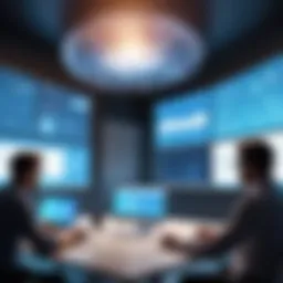 A dynamic team engaging in a virtual brainstorming session