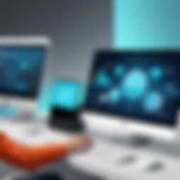 Visual representation of SaaS solutions for small businesses