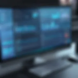 Visual representation of telecommunications project management software interface