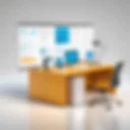 An illustration depicting the concept of a knowledge desk for B2B software selection.