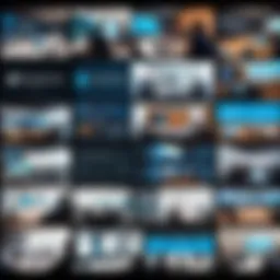 A collage showcasing various video conferencing software interfaces
