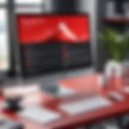Illustration of Adobe Acrobat DC interface showcasing features