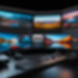 A modern livestream studio setup showcasing high-end equipment