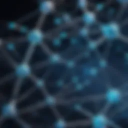 Visual representation of network topologies including star, mesh, and bus