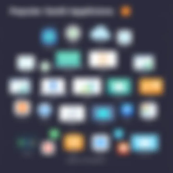 Visual comparison of popular SaaS applications