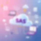 Conceptual representation of cloud computing and SaaS integration
