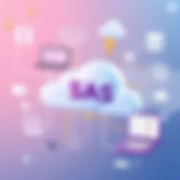 Conceptual representation of cloud computing and SaaS integration